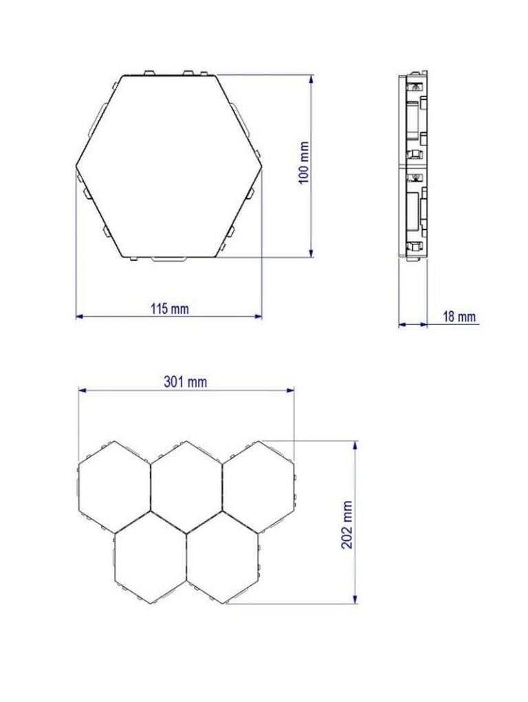 Quantum Lampe Hexagonal Lampen Modular Berührungsbildschirm Beleuchtung